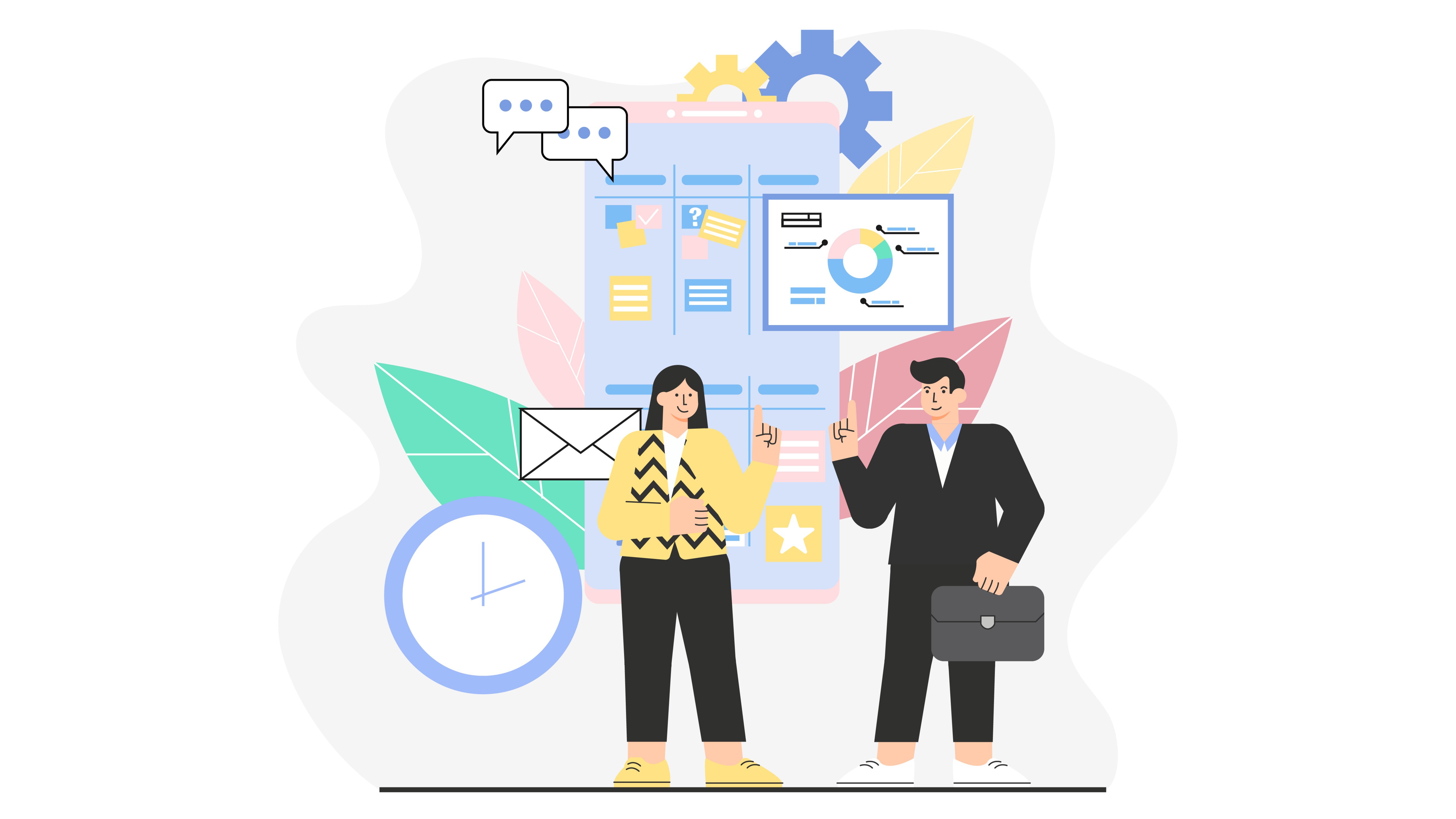 Social media content ideas shared between professionals, focusing on collaboration and strategy.